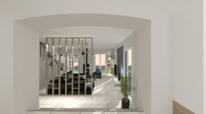 Projet de rénovation du salon et décoration d'intérieur par Home design by line