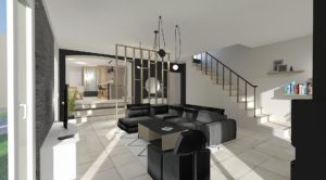 aménager decorer et structurer l'espace du salon cuisine salle à manger par Home design by line