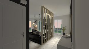 projet d'aménagement et décoration de salon par home design by line