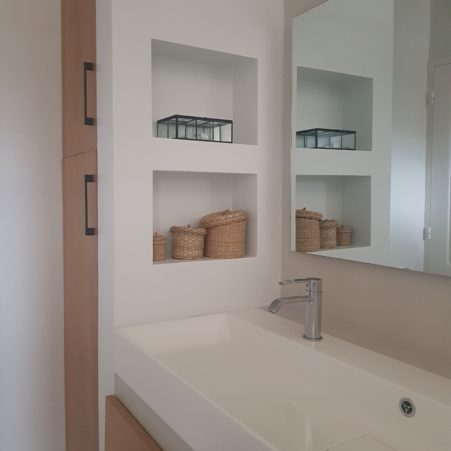 Rénovation et décoration de salle de bain douche à l'italienne